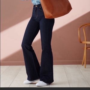 Madewell Flea Market Flares Jeans Dark Wash 70s Vintage Style size 31